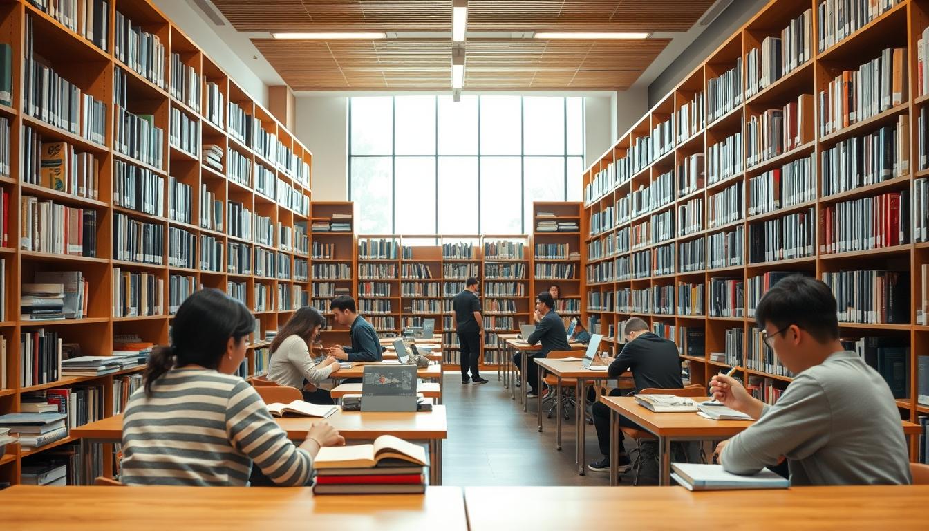 Students working in research laboratory