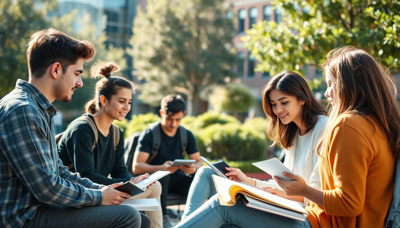 Modern university campus for students