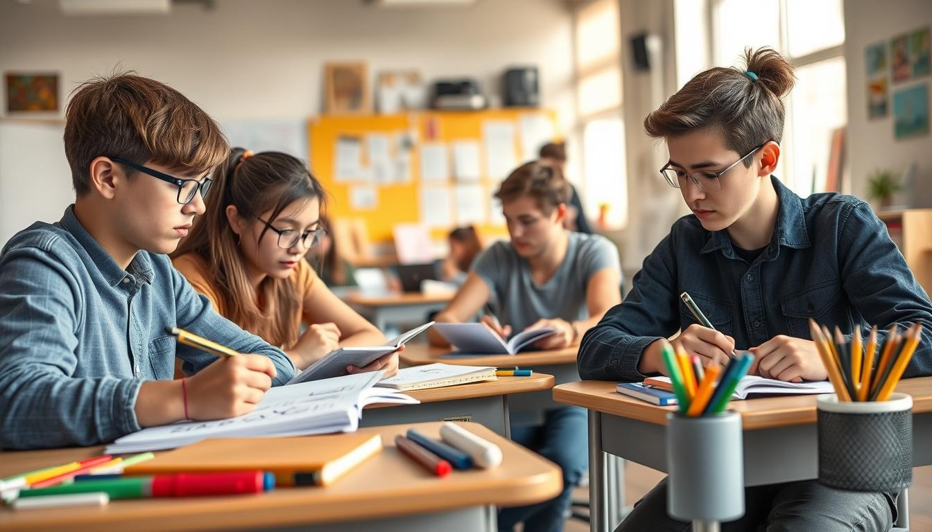 Student developing practical and academic skills